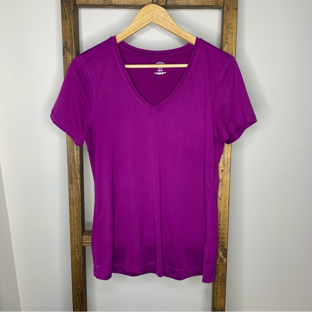 Athletic Works Purple V-Neck Blouse